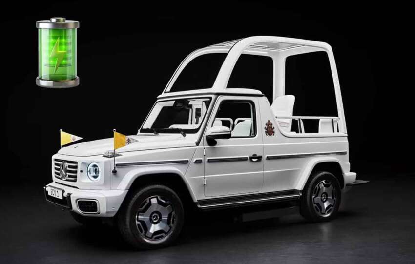 Mercedes-Benz le convirtió al G-Class en una "Papamóvil" eléctrica… ¡y es una bestialidad!