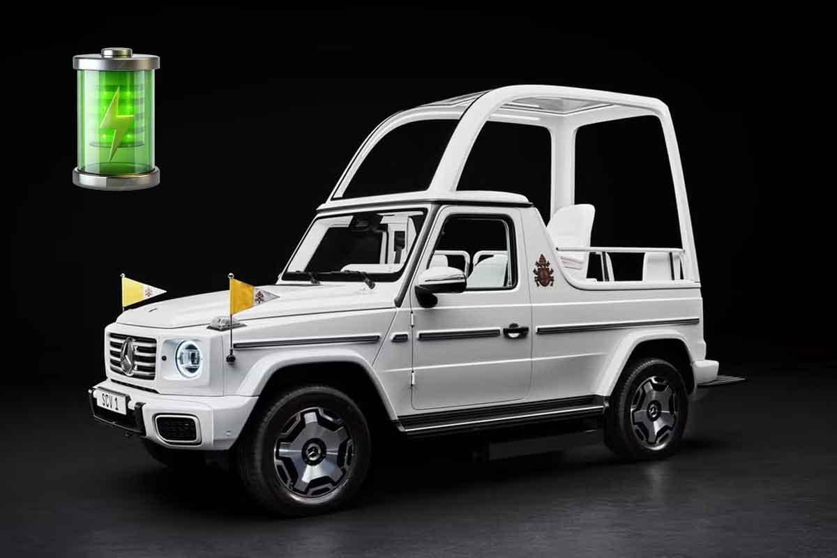 Mercedes-Benz le convirtió al G-Class en una "Papamóvil" eléctrica… ¡y es una bestialidad!